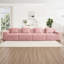 Canapé modulaire sans os, canapé modulaire Cloud avec assise profonde, canapé modulaire moderne avec coussins décoratifs, tissu en velours côtelé-1144963251