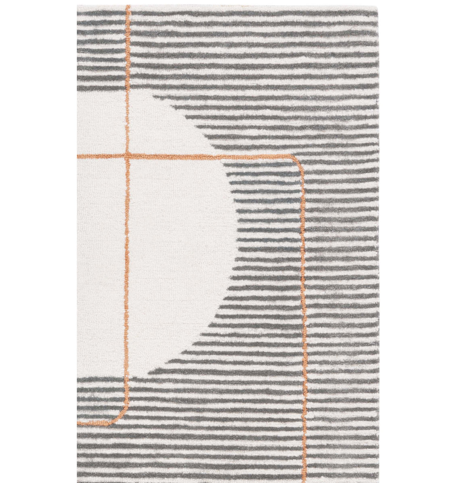 Lacy Hand-Tufted Geometric Wool Rug, Rectangle 3' x 5'