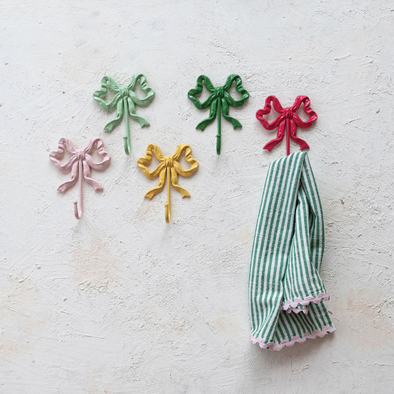 5-Piece Metal Bow Shaped Wall Hook