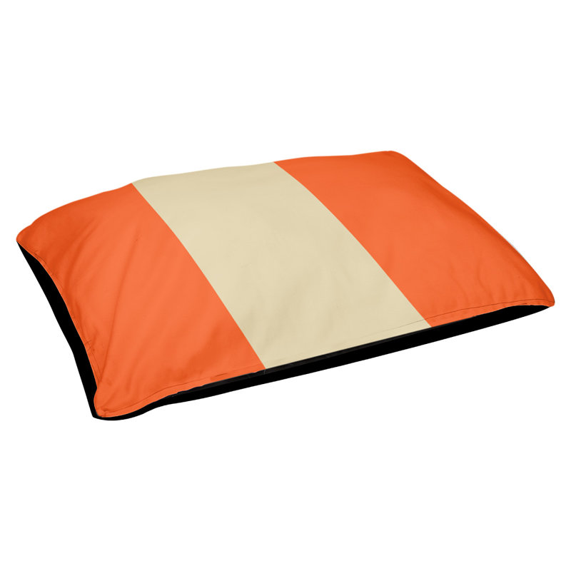 Oreiller Memphis, Très grand (l 50 po x P 40 po x H 17 po), Orange / crème / orange