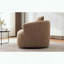 Fauteuil demi-tonneau pivotant à 360 ° - Coussin décoratif - Brun foncé-253593015