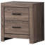 Table de chevet 2 tiroirs Oak, 32,36 lb, poignées bronze foncé mat, table de chevet moderne en chêne, profondeur de 16,63 po, pour utilisation-865891868