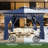 10 Ft. W X 10 Ft. D Outdoor Gazebo With Double Roof, Spacious Canopy With Netting & Curtains, Perfect For Patio, Lawn & Backyard-122500949