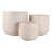 Planter Set Polyresin Carved Sculptural Design Decorative Indoor Outdoor Container Pots Contemporary Minimalist Style Durable Lightweight Construction Set Of 3-1874235880