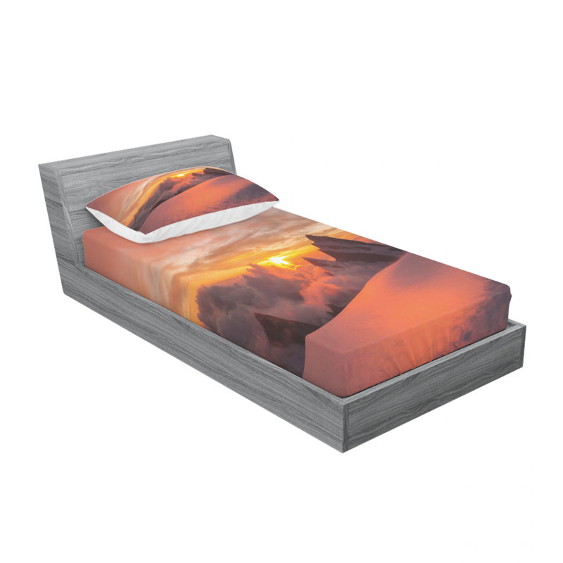 Microfiber Sheet Set, Twin Sheet Set with Fitted Sheet