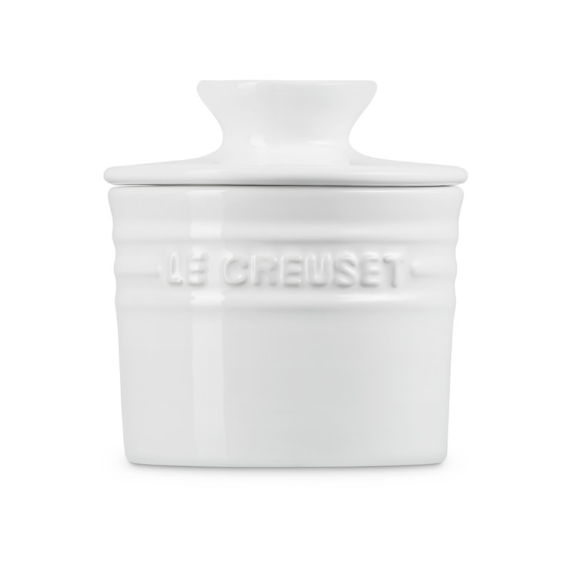 Le Creuset Stoneware Butter Crock, 6 Oz., White