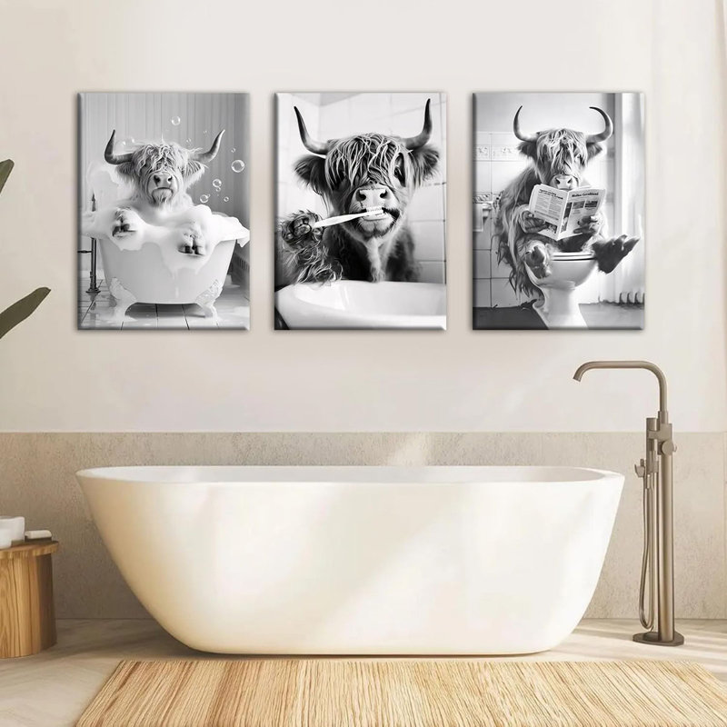 3 Piece Wrapped Canvas Print, 60 cm H x 40 cm W