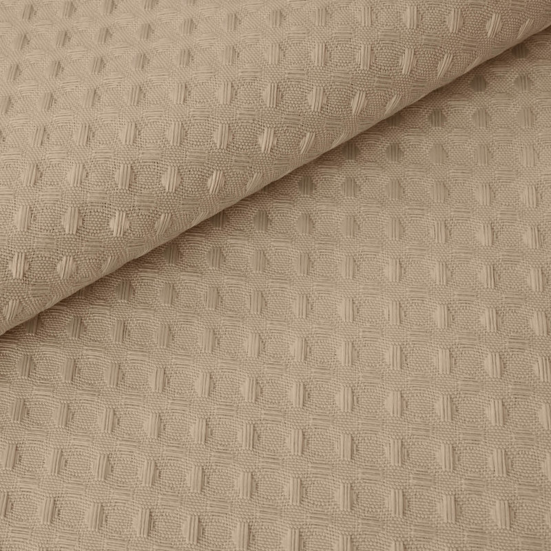 Rideau de douche Ramjani Waffle Weave, H 80 po x l 54 po, Lin lin