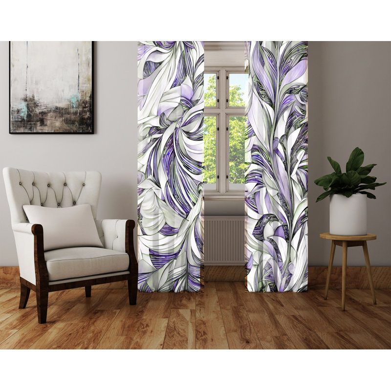 Semi Sheer Curtain Pair, 20" W x 52" L