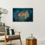 Green Sea Turtle Over Coral Contemporary Turtle Wall Art Print 1 Piece Wrapped Canvas Wall Art-1654925541