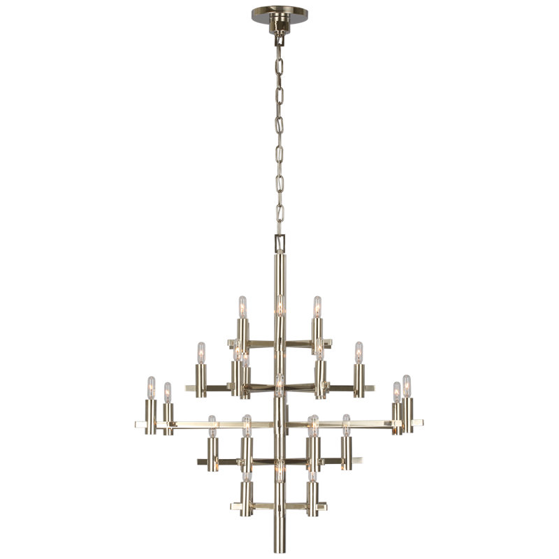 Chapman & Myers Sonnet Medium Chandelier, Polished Nickel