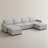 U Shaped Sofa Couch Wide Storage Sofa Livingroom Modular Sofa Sectional Couch-1238568555