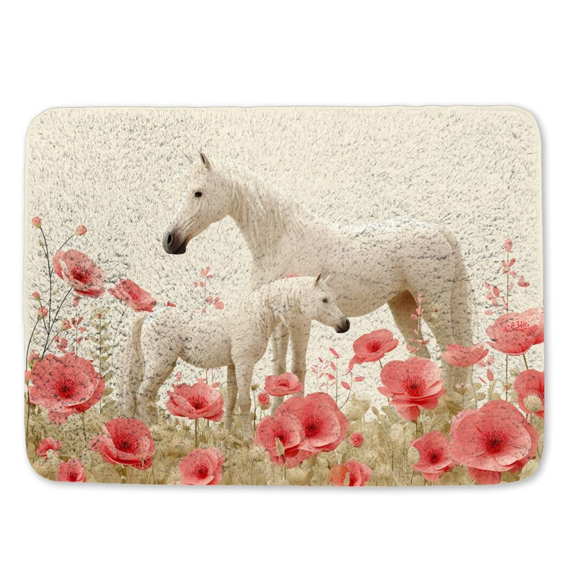 Dziadon Microfiber / Microsuede Non-Slip Bath Mat, 21"W x 34"L