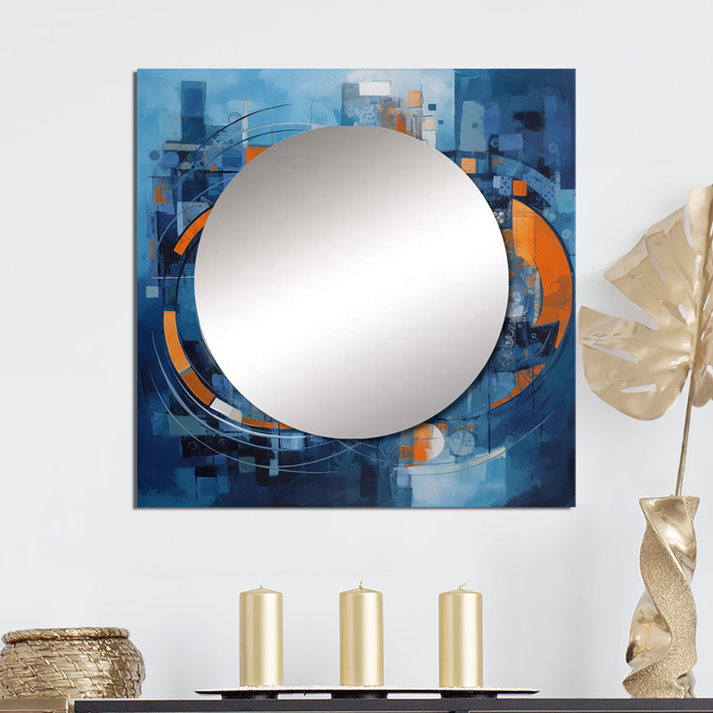 Adalira - Miroir mural géométrique moderne pour chambre à coucher, 29 po x 29 po