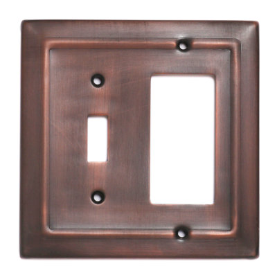 Architectural 2-Gang Toggle/Rocker Combination Standard Wall Plate