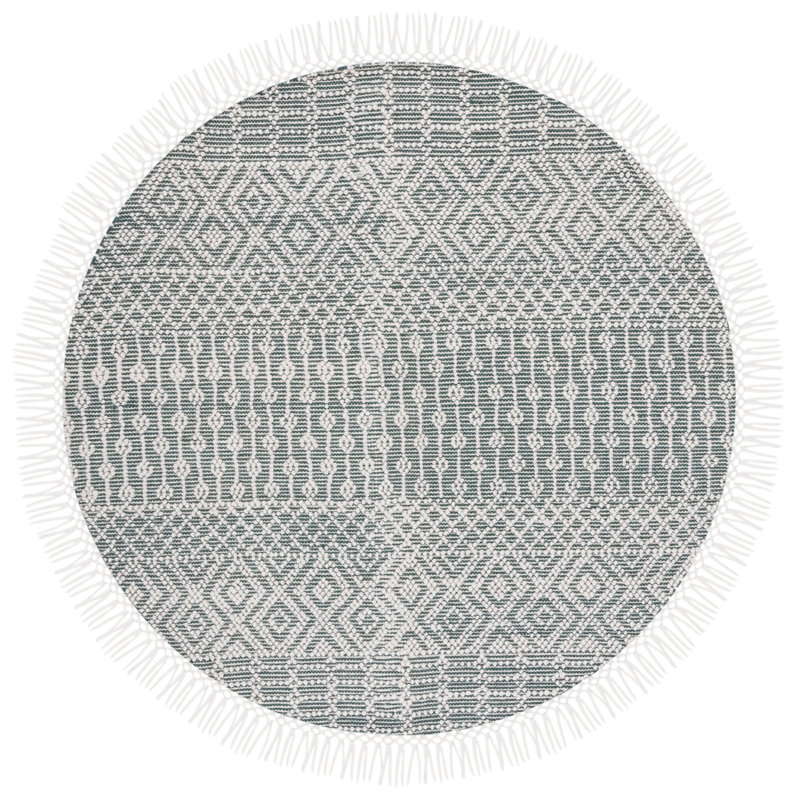 Vintage Look Hand Woven Area Rug, Round 183 cm