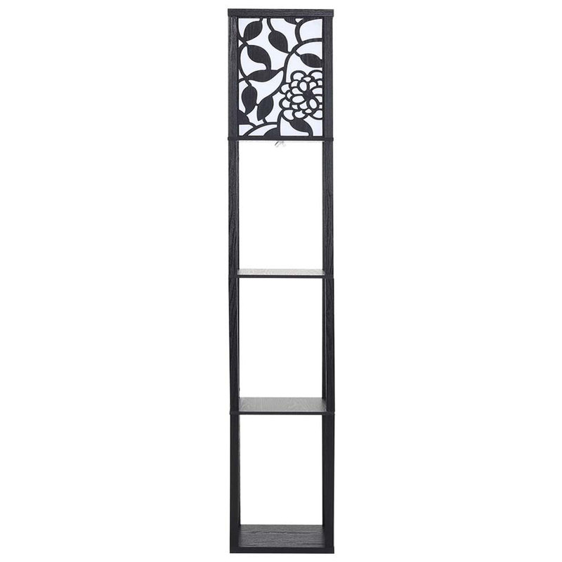 Alescia 160cm Column Floor Lamp, Black