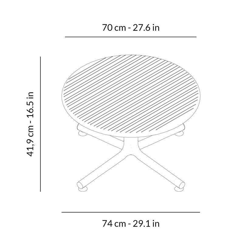 Bini Outdoor Round Coffee Table, Sand