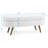 Ottoman Oval Storage Bench,Rubber Wood Legs-490534336