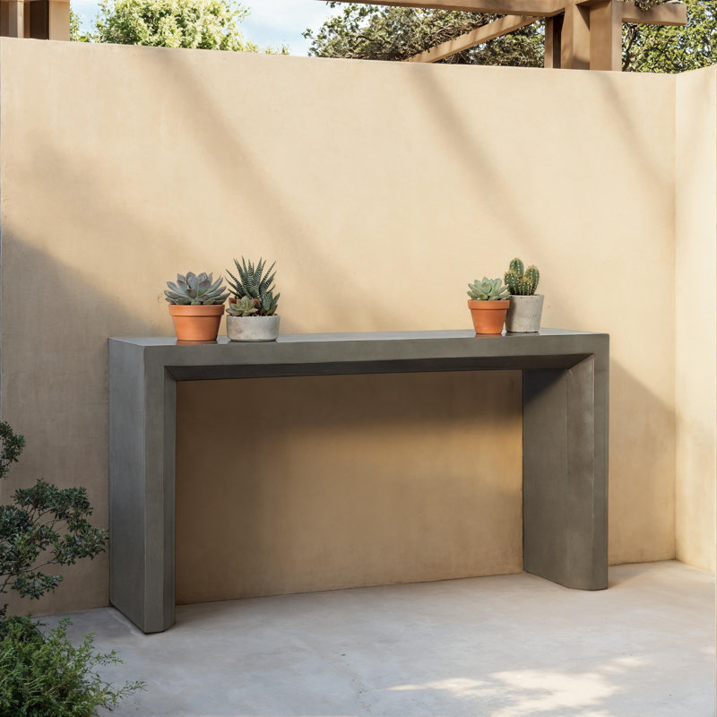 Pamina Concrete Outdoor Console Table