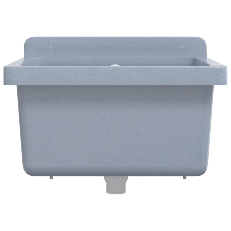 Belfry Bathroom Langlois Resin Sink, Grey, 24cm H x 40cm W x 40cm D