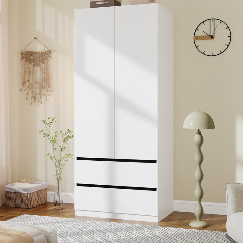 Armoire penderie 75 "avec 2 tiroirs