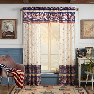 Paire de panneaux de fenêtre à motif floral Groenland Fashion Homes Marsha Americana