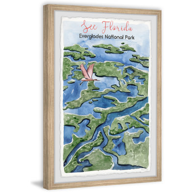 See Florida, Parc national des Everglades - Reproduction d'art graphique sur papier encadré