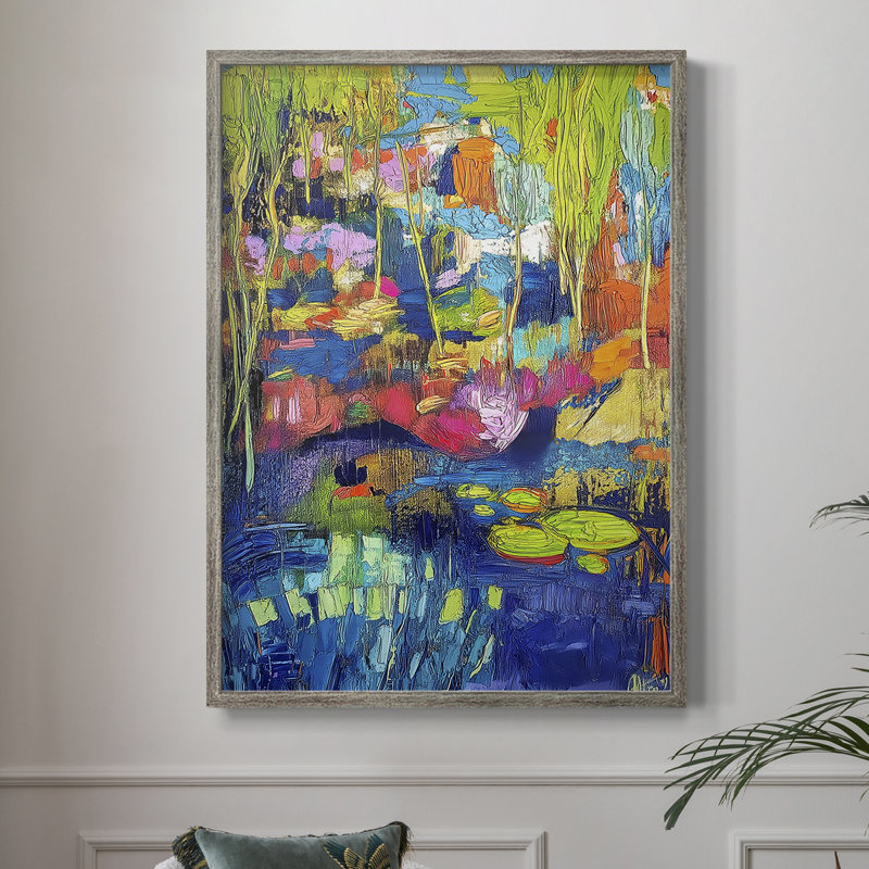 Reproduction encadrée FLORAL Series DCIV - bois massif, H 11 po x l 9 po