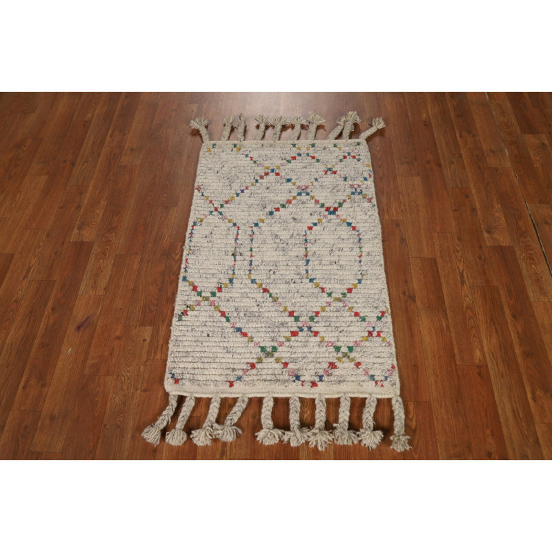 All-Over Striped Moroccan Indian Rug 2x3