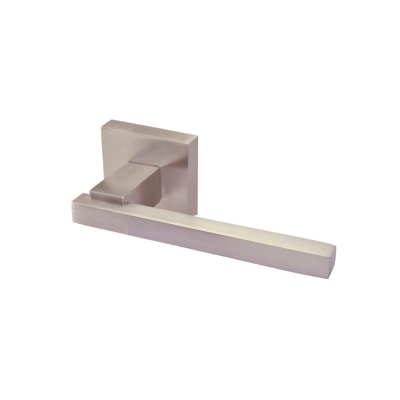 Door Lever, Satin Brass, Double Dummy, 1