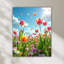Art mural en verre trempé Tulip Field-131230088