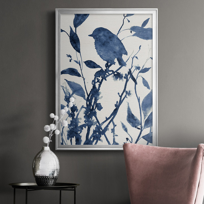 Bluebird Silhouette II - impression d'un cadre photo unique, Argent argent, H 30,5 po x l 22,5 po x P 1 po