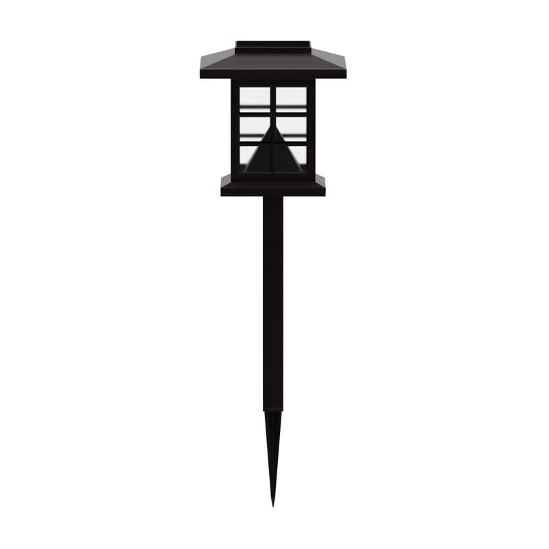 Rutland All - Weather Lantern Design Solar Powered LED Landscape Lights, Brown