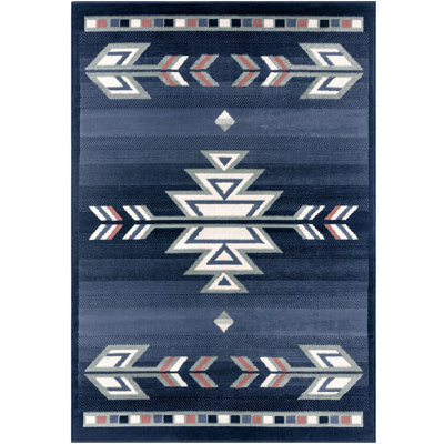Tapis bleu / gris Annifer
