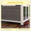 Niche pour chien en bois de style chalet avec toit ouvrable, fenêtre géante et conception résistante aux intempéries