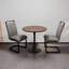 Ensemble de table de salle à manger 31,5 ", table de salle à manger, table de salle à manger pour 2 à 4 personnes, plateau et base en panneau de fibres à densité moyenne et 2 chaises de salle à manger-1339860091-1339860095-1339860038