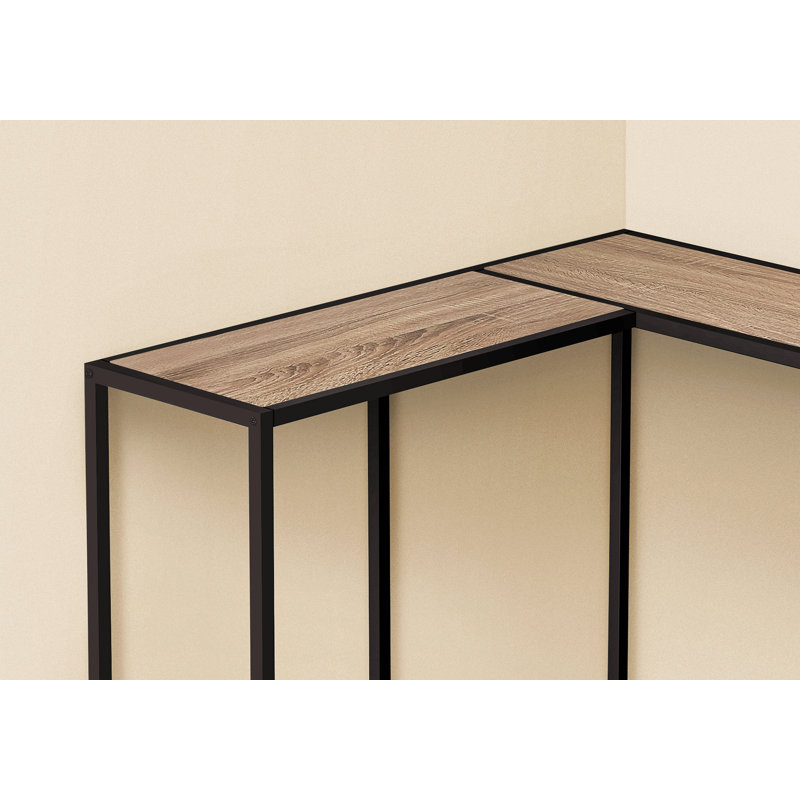 Accent Table, Console, Entryway, Narrow, Corner, Living Room, Bedroom, Brown Laminate, Taupe