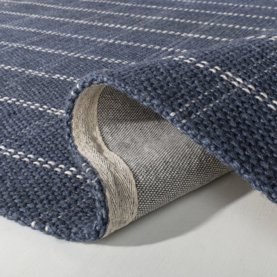 Tapis bleu marine en laine et viscose Tamworth Lauren Ralph Lauren