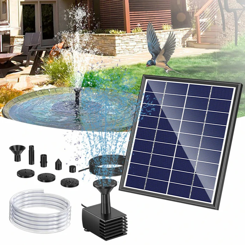 Pompe de fontaine solaire avec tube DIY