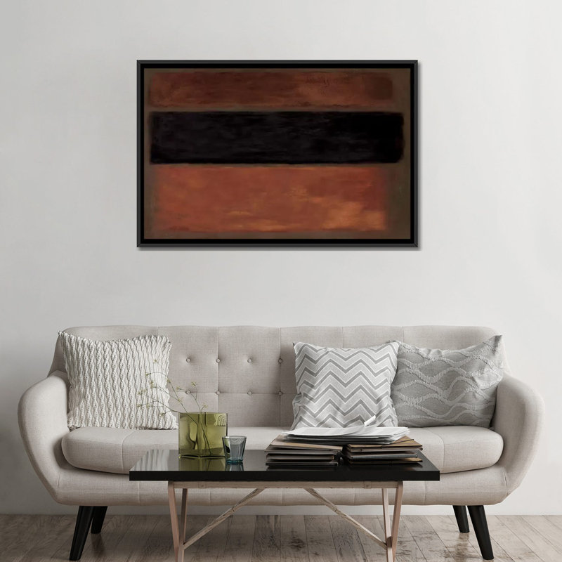« cuivre rush », impression sur toile, H 18 po x l 26 po x P 1,5 po, Pas de tapis, Toile avec cadre noir