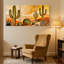 «Cactus Desert Cactus Landscape», ensemble de 3 impressions sur toile-1343331888