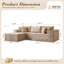 Canapé modulaire en velours côtelé 2 pièces Fontanez Compression Packed - Aucun assemblage requis-1432138017-1432138016