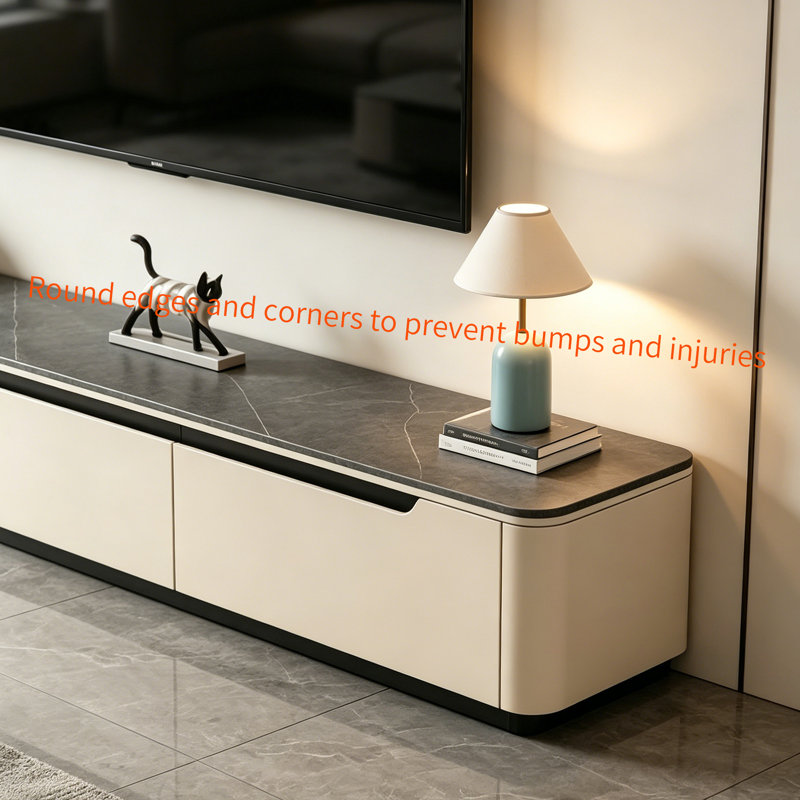 Meuble télé élégant avec rangement, H 12,99 po x L 62,99 po x l 11,81 po, Blanc