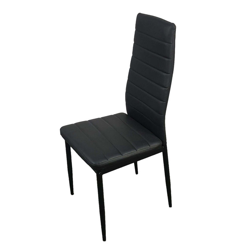 Chaises de salle à manger élégantes à dossier haut, 6, Noir