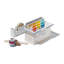 Ensemble de 2 bacs de rangement empilables en plastique blanc Like-it-895868548-895868546
