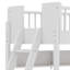 Lit superposé simple en bois avec 3 tablettes de rangement-917091402