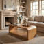 Table basse moderne en MDF de 47,24 pouces avec tablette de rangement ouverte-742626574