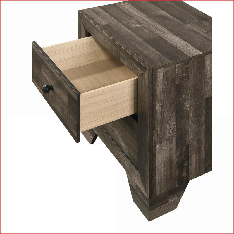Table de chevet à 2 tiroirs Rustic