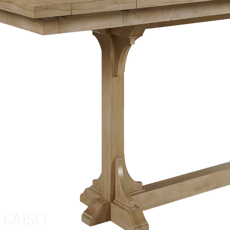 Table à tréteaux à hauteur de comptoir, Beige